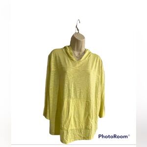 Live Well Yellow Hoodie With Kangaroo Pocket Size 18/20
